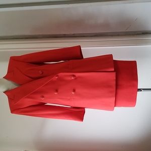 ESCADA-VINTAGE Red Wool Suit 1980's Never Worn 36x36